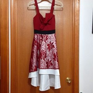 Dark red, Maroon, Burgundy Christmas, Casual Party wear Swing/Fancy Dance, Prom